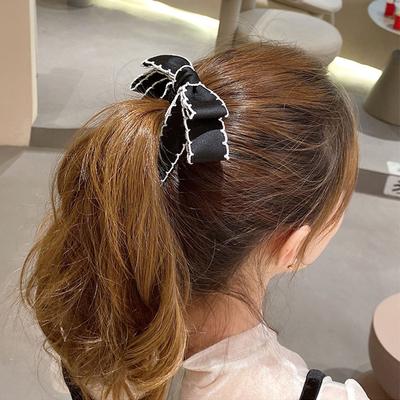 Bow Banana Clip For Women Girls Sweet High Ponytail Fixed Hair Clip Elegant Hairpin Headwear Simple Hair Accessories