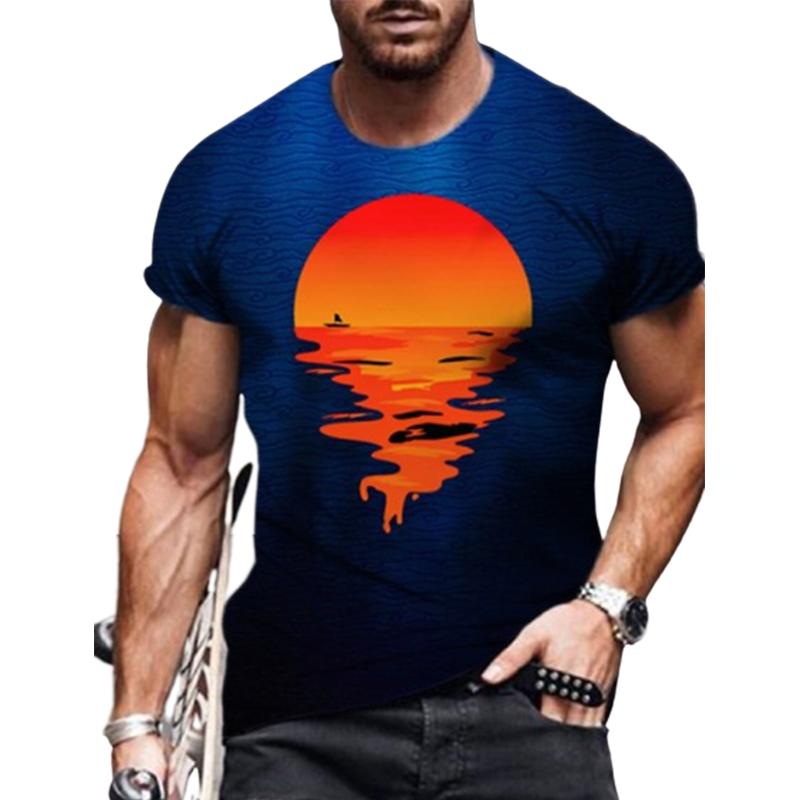 Neue Sommer Herrenmode T-shirt Persönlichkeit Funkelnden Sternenlicht Gedruckt männer T-shirt Top