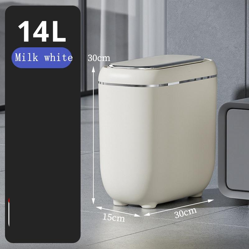 

14 л ванная автоматическая сенсорная мусорная корзина узкая умная мусорная корзина водонепроницаемая мусорная корзина с крышкой зарядная мусорная корзина умный дом 14L Battery model