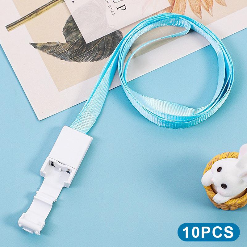 10Pcs New Plastic Card Sleeves With Lanyard Transparent Id Card Protective Cover Student Id Bus Card Holder