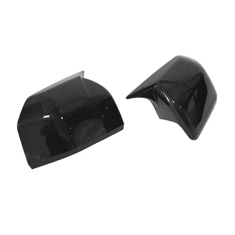 For Ford F150 F-150 2015- Car Sticker Rearview Side Mirror Cover Wing Cap Exterior Door Rear View Case Trim Carbon Look