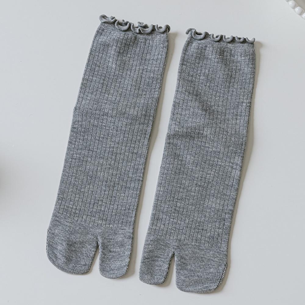 Comfortable Split Toe Socks Solid Color Two-Toed Socks Japanese Harajuku Tabi Sox  Summer