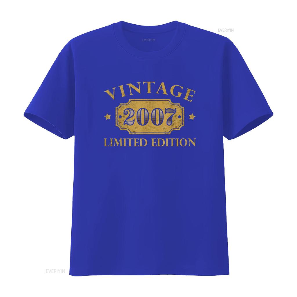 Vintage 2007 17 Year Old 17th Birthday for Girls Boys T Shirt vintage Washed Versatile designer clothes Stylish