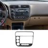 For Honda Civic 2003-2005 Carbon Fiber Interior Central Console Cover Trim 1PCS