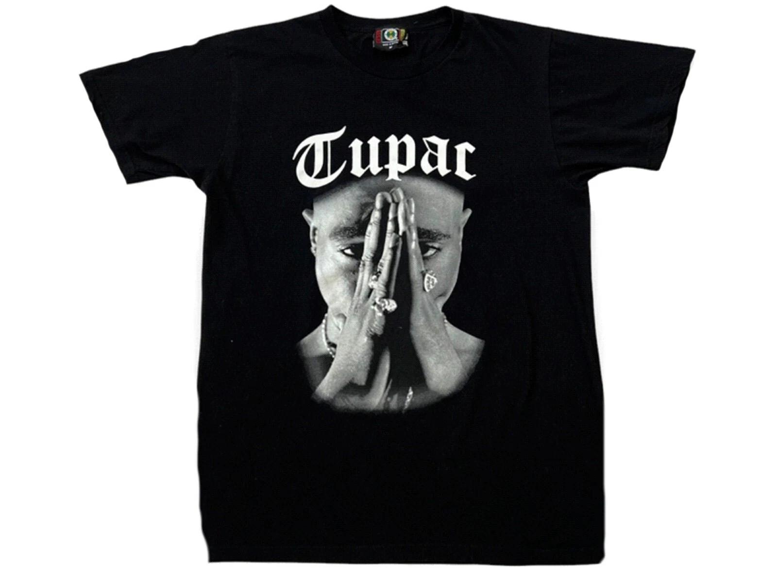 Tupac Praying Hands Black Men s T-Shirt NWT L