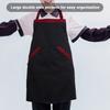4Pcs Durable Black Red Cooking Apron with Two Large Pockets Ideal for Restaurant and Home Kitchen Use