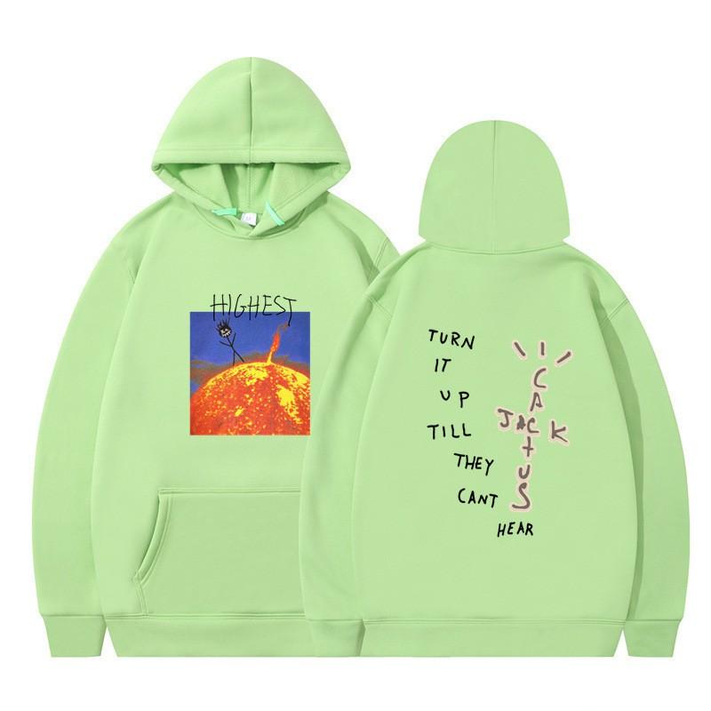 Travis Scott HITR Sun Hoodie Womens Oversized Sweatshirt Festival Streetwear