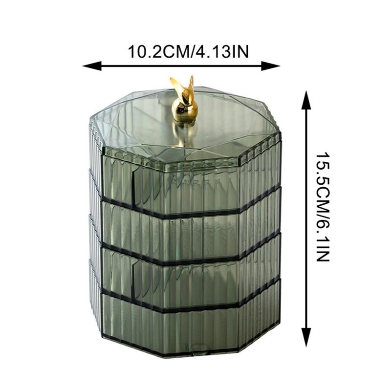 Four-tier Rotatable Jewelry Organizer Jewelry Box Acrylic Earring/Bracelet/Necklace Box