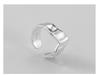 S925 Sterling Silver Wave Texture Ring - Women's Simple Retro Jewelry