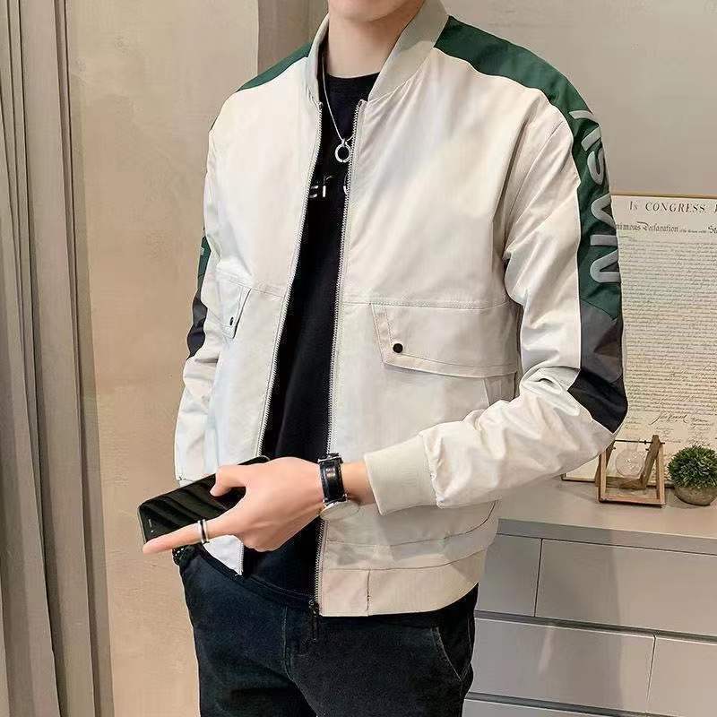 Neue Jacke Herren Frühling und Herbst Kurzer Revers Freizeitkleidung