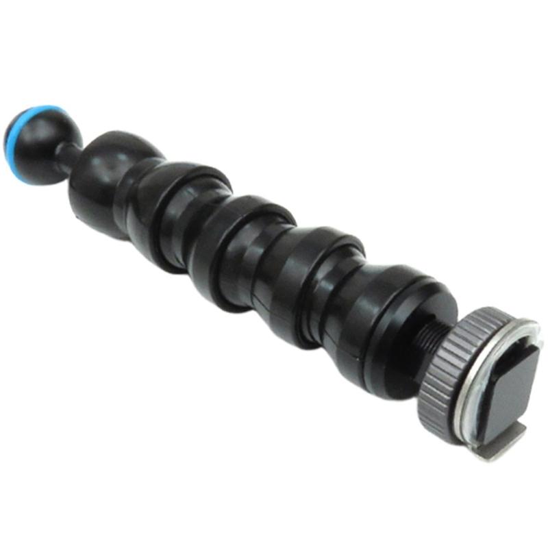 

4/6/8/10 Section Flexible Adjustable Snake Arm Cold Shoe Hot Shoe Mount for Underwater Photography Alloy Construction 4 Joints