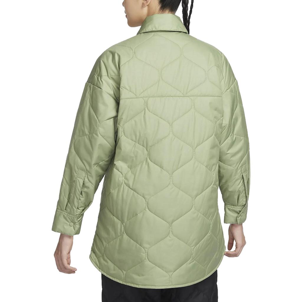Nike Outdoor Lässig Einfarbig Polokragen Langarm Jacke Damen Jacke Olivgrün FB8733-386