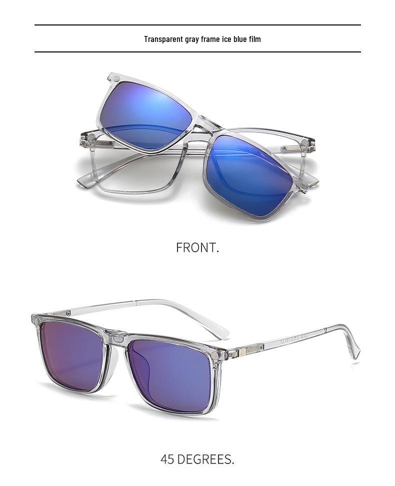 Coolmu Vintage Polarized Sunglasses & Prescription Frames Set for Men & Women - 1 Frame with 5 Colorful Magnetic Clip-ons.
