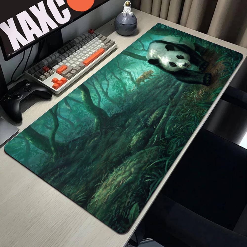 2026 Cute Animal Panda Large Mouse Pad PC Computer Game MousePads Keyboard Mats Rubber Anti-slip Mouse Mice Mat 40x90 CM