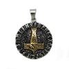 Pendant Retro Nordic Style Viking Round Brand Men's Hip Hop Versatile Necklace