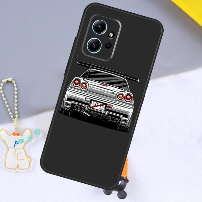 Sports Drift Car Case For Xiaomi Redmi Note 11 10 9 8 12 Pro 10S 11S 12S Cover For Redmi 12 9C 10C 12C 13C