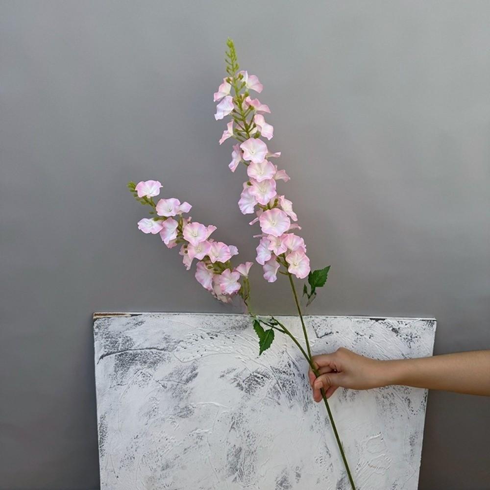 

Small Morning Glories Artificial Larkspur Flower 2 Fork Fake Silk Flower Living Room Ornaments розовый