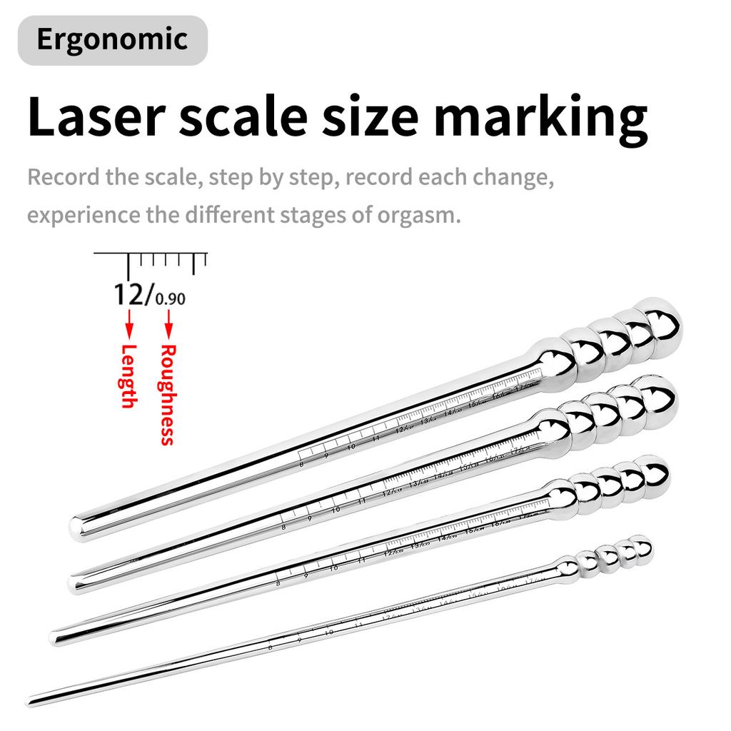 Unisex Urethral Expansion Urethral Rod Stainless Steel Metal Prostate Massager Penis Plug Sex Toy for Man Sounding