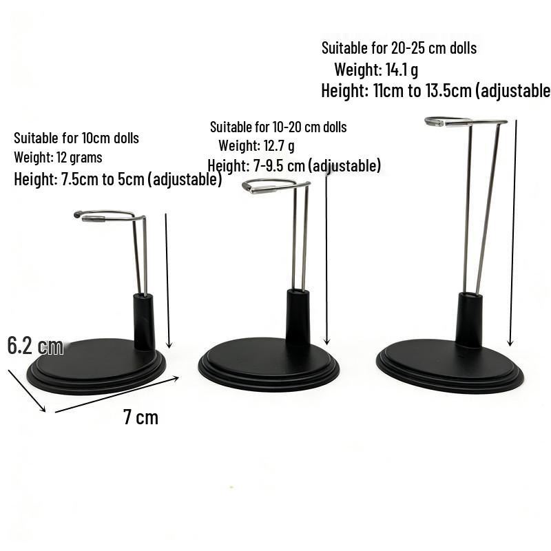 Labubu Adjustable Stand: 20cm Cotton Doll Support Base