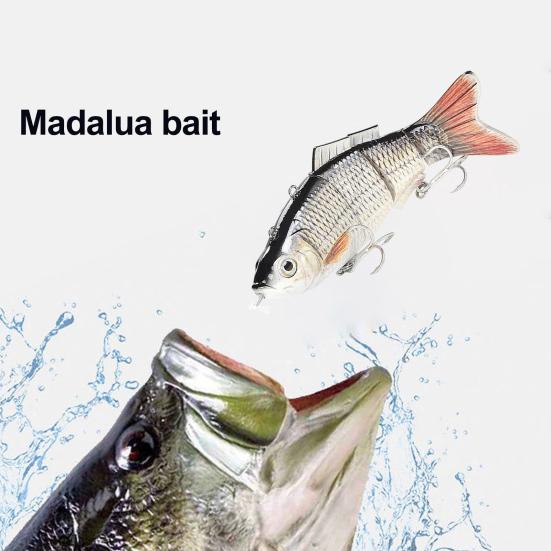 13.5CM/39.3G/54G Electric Multi-Jointed Fishing Lure with Float USB Rechargeable LED Luminous Swimbait Robotic Artificial Bait Fishing Accessories