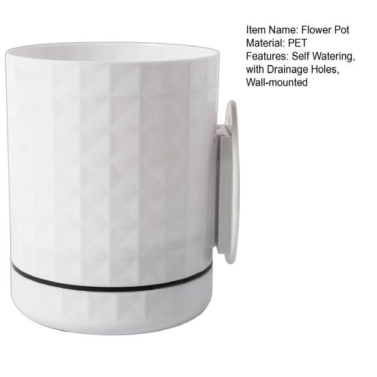 Self Watering Wall Planter Wall Mounted Flower Pot with Reservoir Drainage Holes Decorative Plant Pot for Indoor Room Outdoor Use