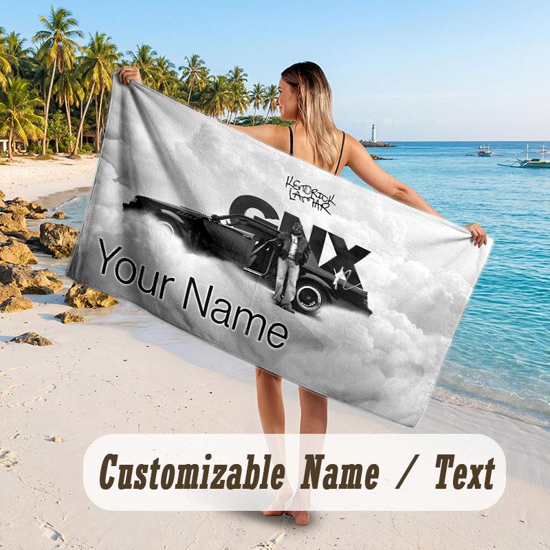 Custom Name Large Beach Towel,Kendrick Lamar Quick Absorbent Towel For Outdoor Travel Poolside