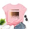 Summer Women's MELANIN Printed Cotton Loose Round Neck Short Sleeved T-Shirts Women’s