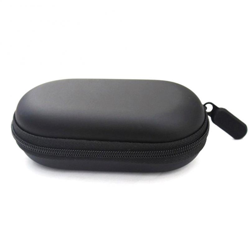 Earphone  Storage  Bag, Oval Data Cable Zipper Pouch, Multi-function Headphone Holder Case Earbuds
