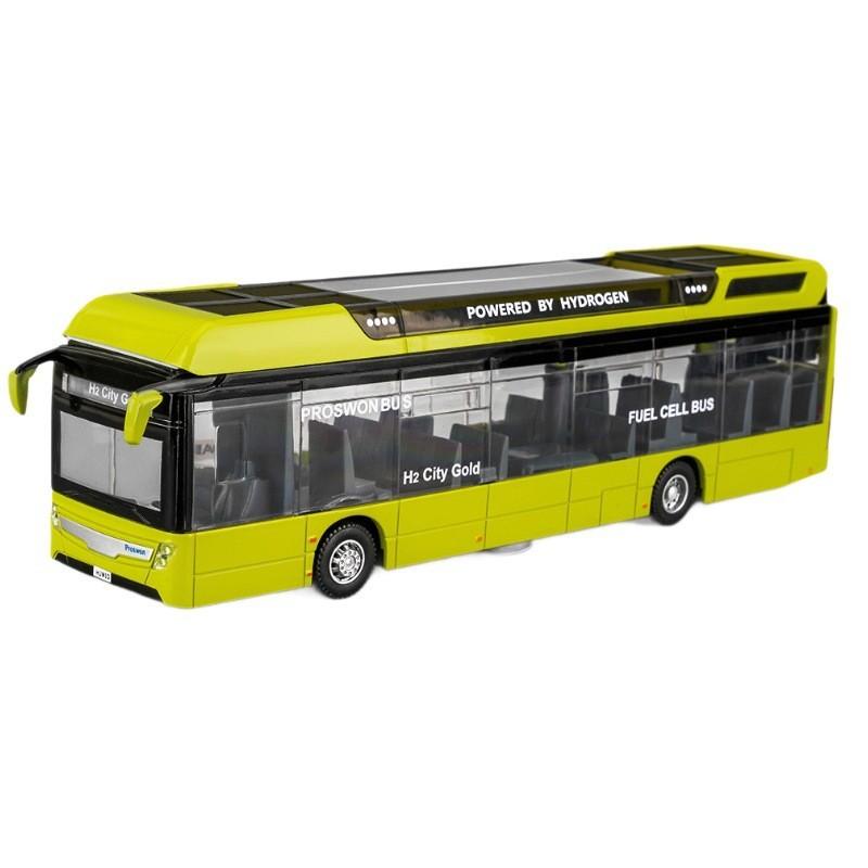 Energy Saving Alloy Bus Toy Model With Lights And Sound For Kids Collectors