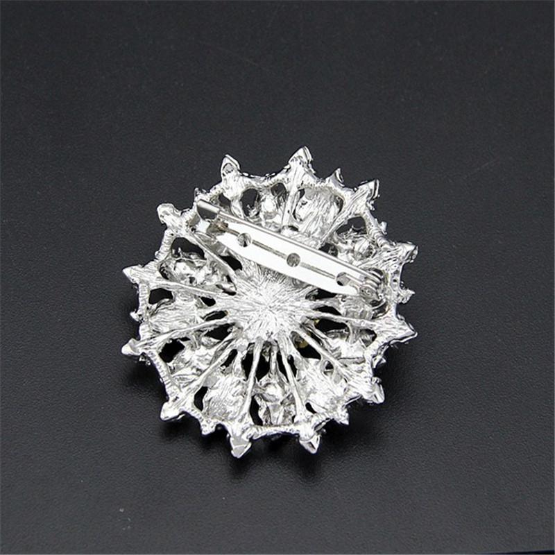 DIEZI New Design Shining Silver Color Rhinestone Crystal Small Flower Rhinestone Brooches Bouquet for Wedding Women Brooch Pins