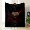 Arsenal Logo Black Designed Flannel blanket for bedroom, living room, sofa, and nap