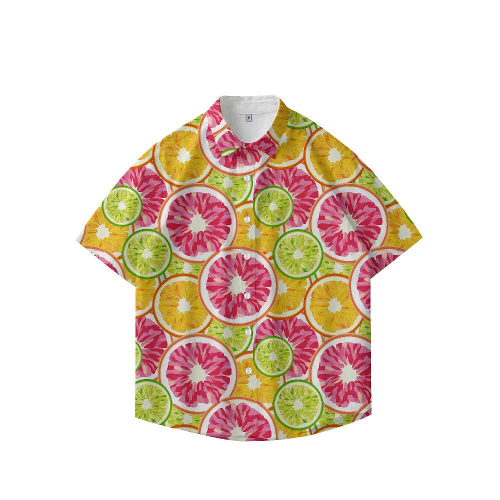 Summer 3D Printed Short Sleeve Flower Shirt Men'S Vintage Hawaiian Beach Casual Loose Men'S Large Size Shirt