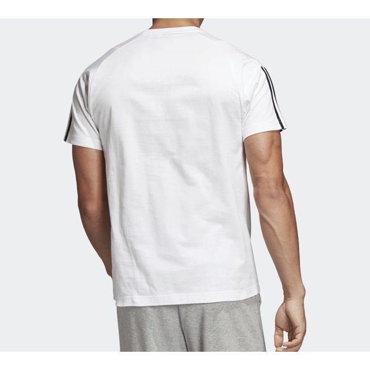 Adidas T Shirts Men's White Crew Neck Moderate Straight Fit DQ1453