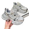 Women'S Summer  Silver Pink Dad Sneakers Breathable Casual Running Oes Lightweight Thi Bot Sports Oes