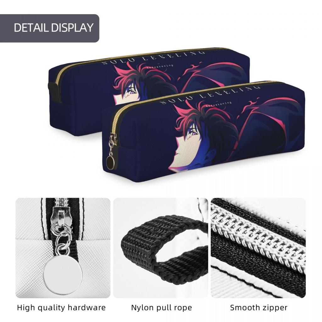 Creative S-Solo L-Leveling Anime Pencil Cases Pencilcases Pen for Student Big Capacity Bag Students School Gift Stationery
