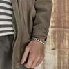 2026 Vintage Einfach Gut Kunst 13,5 mm Schwer Herren Silber Armband Schnalle Ring Trend