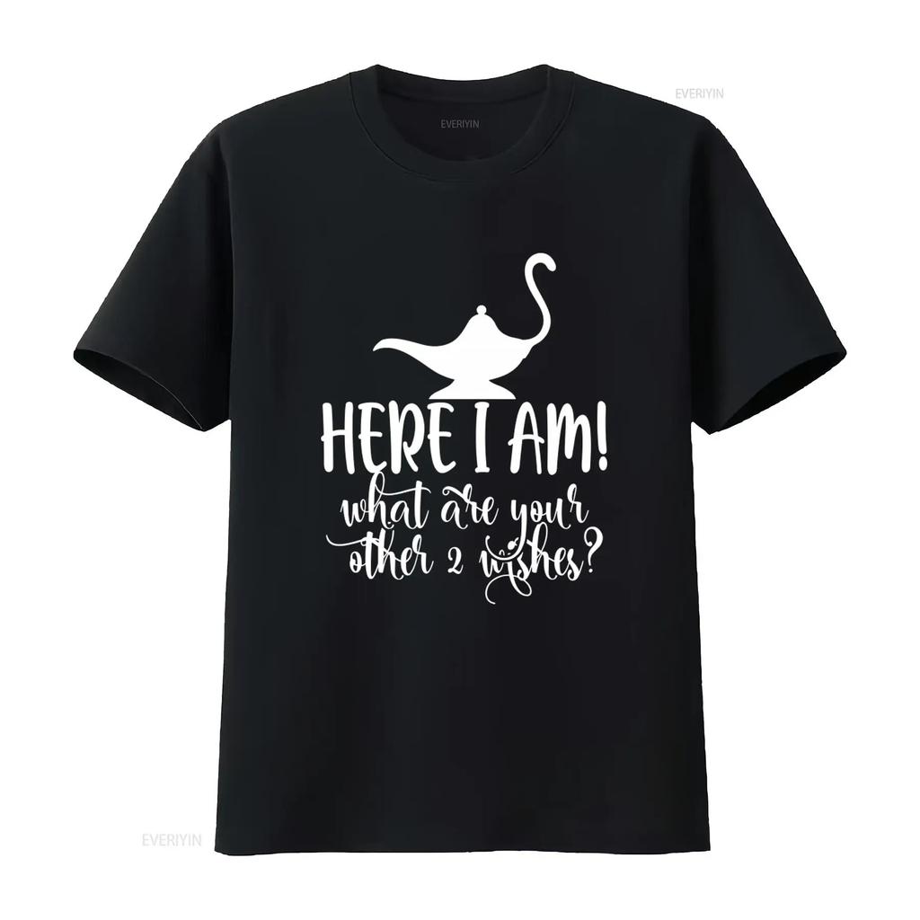 Magic Lamp Genie T Shirt Here I Am What Are Your Other 2 Wishes Perfect for Friends vintage Washed designer clothes Stretched