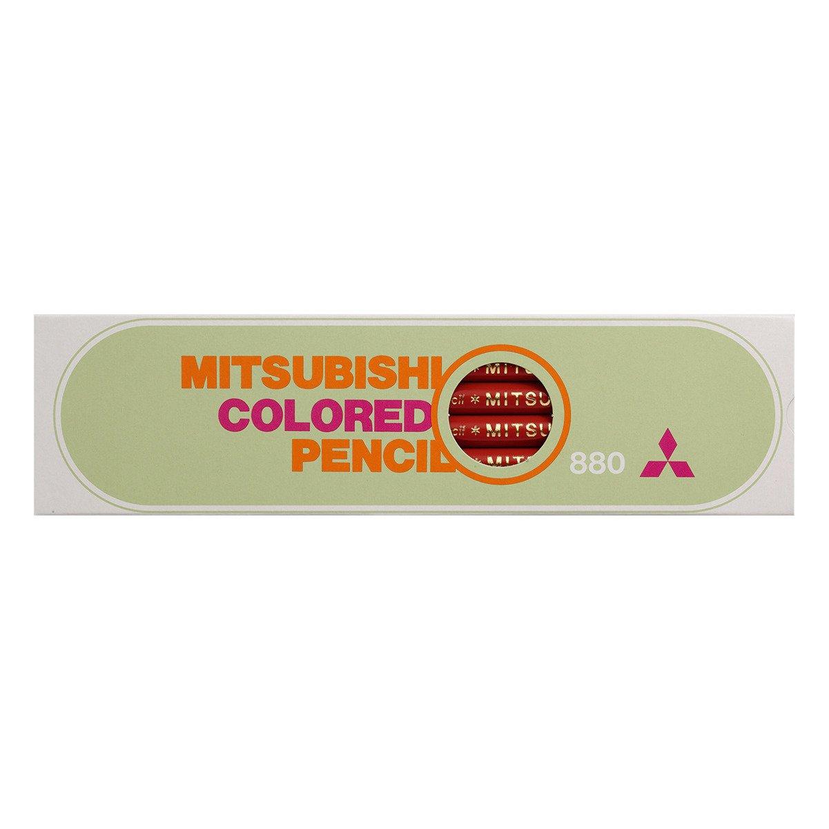 Цветные карандаши Mitsubishi Pencil 880, один цвет, 1 дюжина, Красный, K880.15 красный