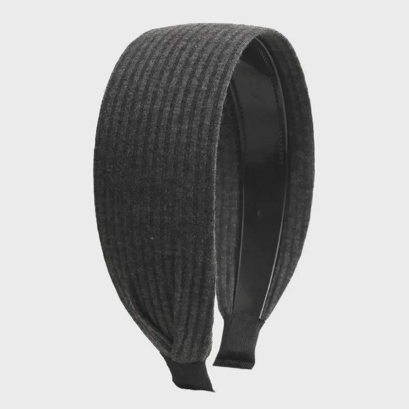 Mori Girl din țesătură coreeană Bentita cu boruri largi pentru femei - Accesoriu pentru păr de culoare uni