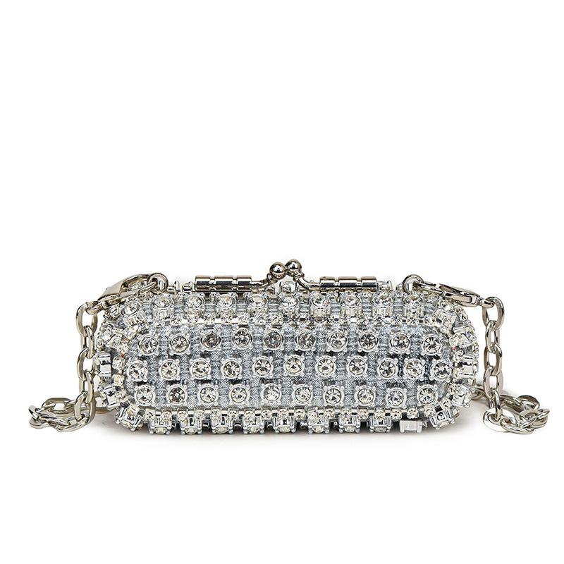 

Mini Evening Bags for Women 2025 New Fashion Diamonds Shoulder Bag Ladies Luxury Cute Chain Party Lipstick Crossbody Bag Woman