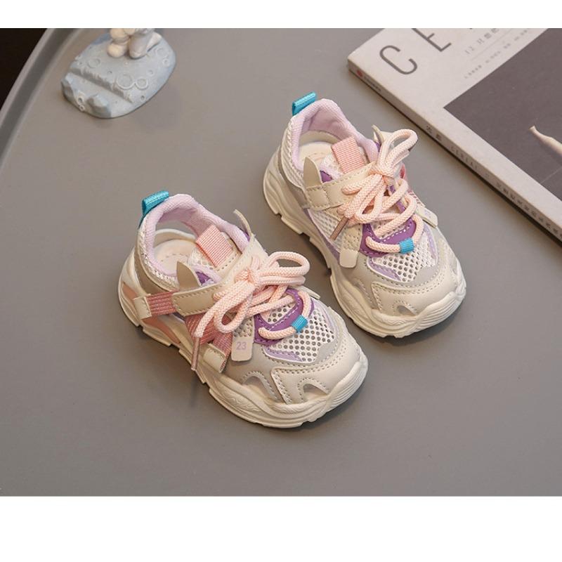 Summer Children's Sports Shoes Casual Boys Sandals Single Net Running Shoes One Pedal Dad Shoes Breathable
