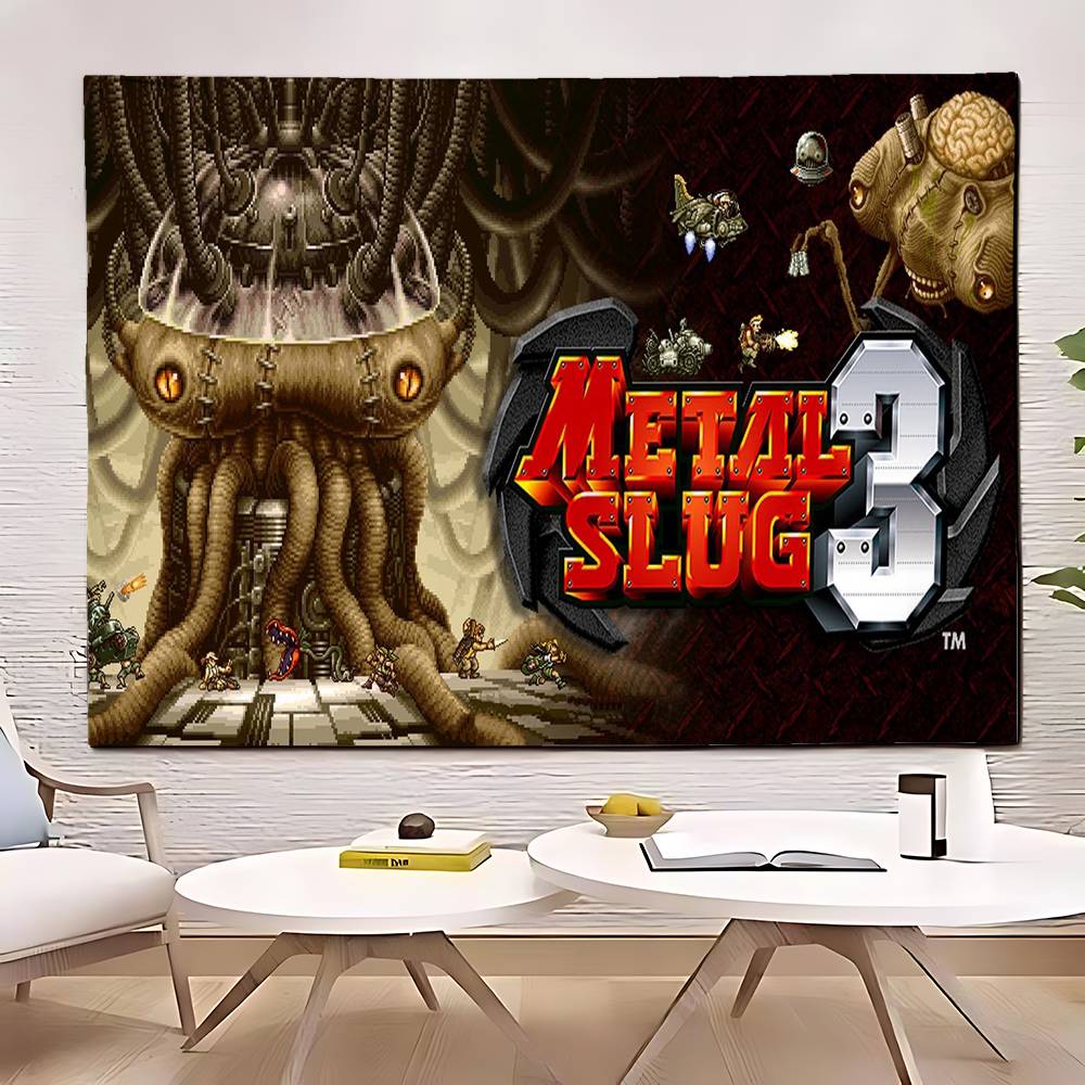 Retro Game MMetal SSlug Gamer Tapestry Customizable Tapestries Of Various Styleswall Hangings Photo Printingwall Hangings