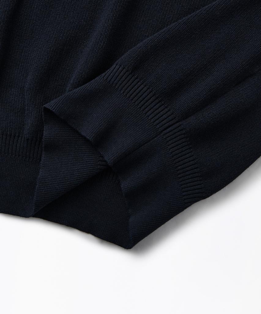 OUTSTANDING Half Zip-Up Knit Sweater_Navy