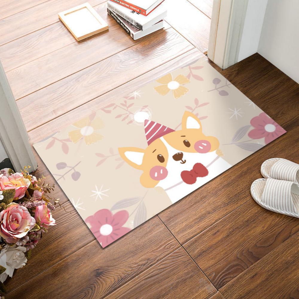 Cute Cartoon Lion Animal Welcome Rug Doormat Print Floor Mat Living Room Bedroom Hallway Entry Foot Mat Fun Decor Kid Room