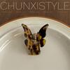 Dark Series Tortoiseshell Leopard Acetate Claw Clip: Large/Medium Hair Clip for Women