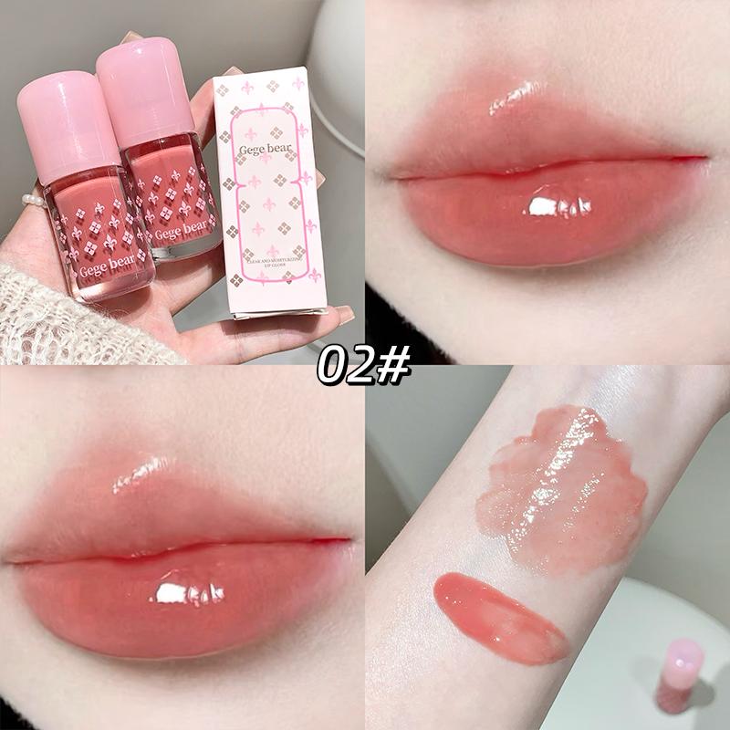 

Чистый блеск для губ Gege Bear Увлажняющая водянистая зеркальная прозрачная помада Стойкая помада