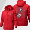 Men's outdoor jacket for autumn and winter, windproof, rainproof,multi-functional hoodsuitable for hiking and climbing printed designwaterproof jacket