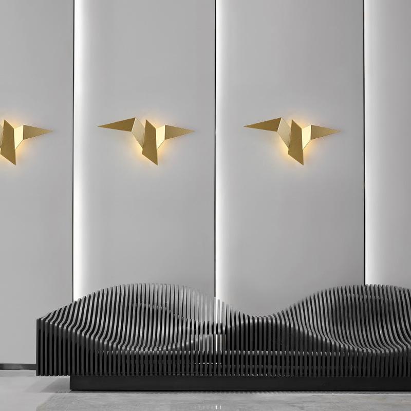 Indoor Wall Lamps Nordic Style Modern Triangle Shape LED Wall Lamps Living Room Lights 3W AC85-265V Simple Lighting