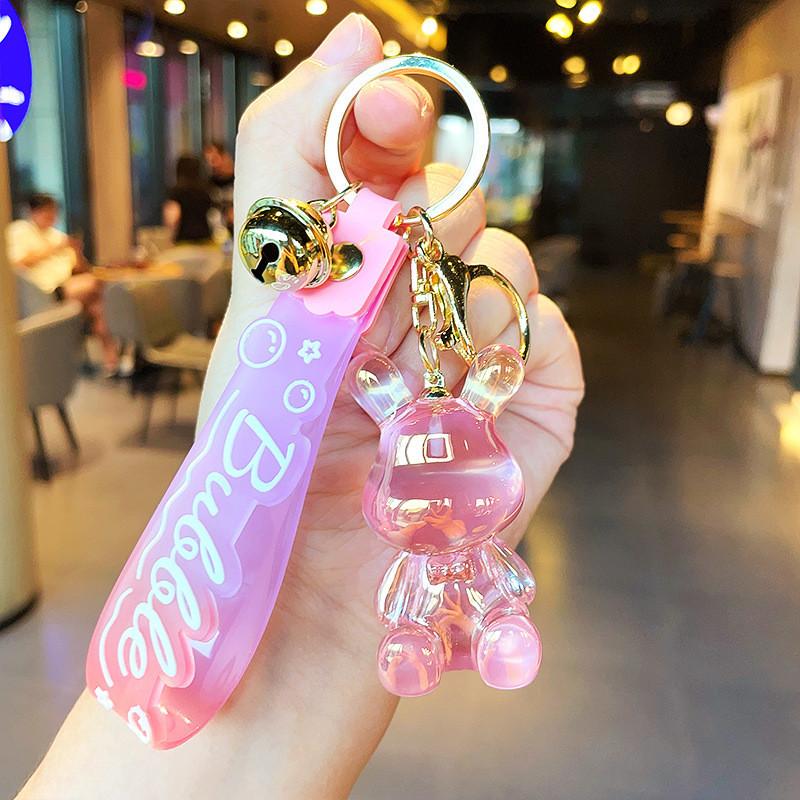 Colorful Resin Cartoon Keychains Bear And Rabbit Perfect For Party Favors