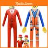 Vibrant Orange And Red Roblox Cosplay Kids Jumpsuit With Mask And Gloves